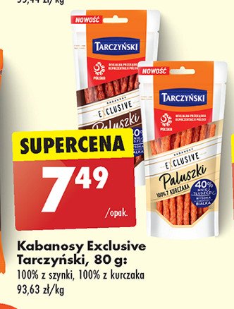 Kabanosy 100 % z kurczaka Tarczyński exclusive promocja