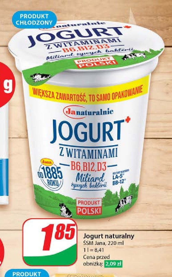 Jogurt z witaminami Janaturalnie promocja