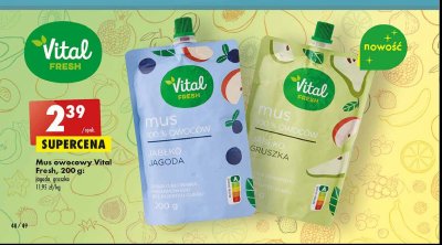Mus jabłko-jagoda Vital fresh promocja