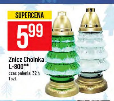 Znicz choinka l-800 120 g 32 h promocja