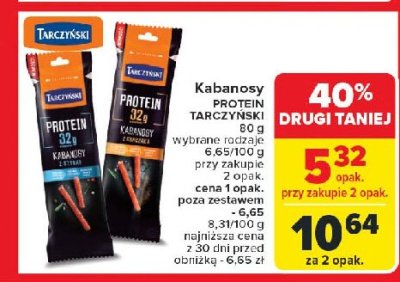 Kabanosy z kurczaka Tarczy艅ski protein promocja