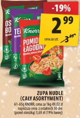 Zupa nudle Knorr (cały asortyment) promocja w Arhelan
