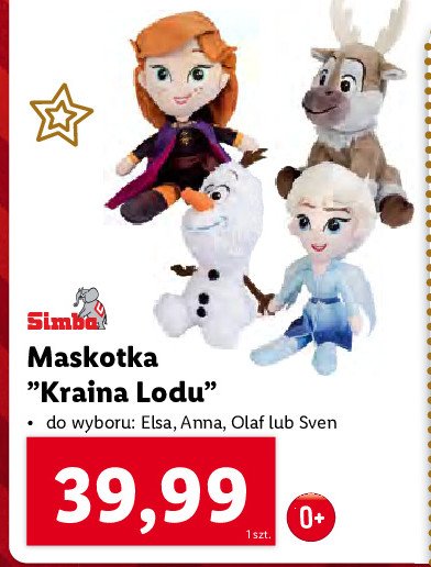 Maskotka sven 25 cm frozen Simba toys promocja