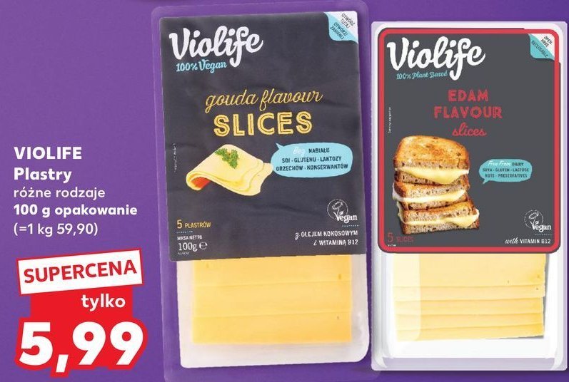 Ser w plastrach gouda Violife promocja