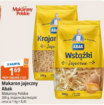 Makaron jajeczny Abak krajaneczka/wstążki Makarony Polskie promocja w Leclerc