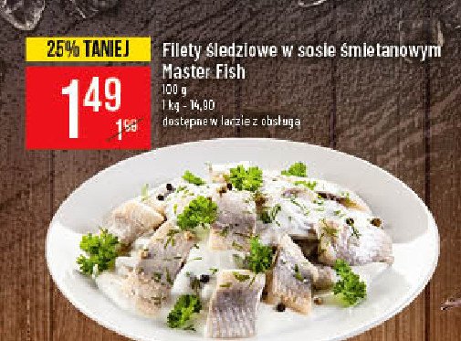 Filety śledziowe w sosie śmietanowym Master fish promocja