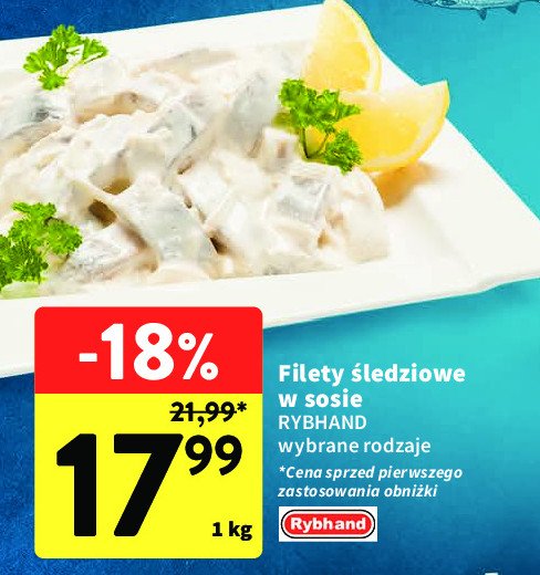Filety 艣ledziowe w sosie czosnkowym Rybhand promocja