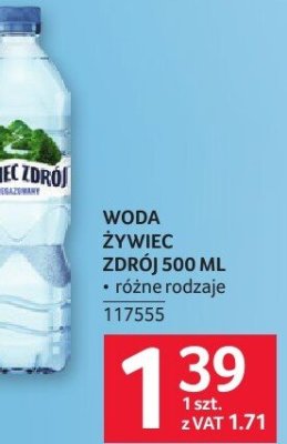 Woda Żywiec Zdrój 500 ml różne rodzaje promocja w Selgros