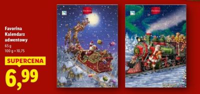 Kalendarz adwentowy mi艣 Lindt promocja w Lidl