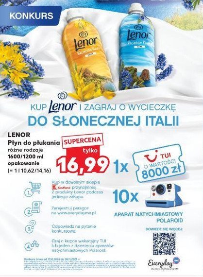 Płyn do płukania vacation vibes sicilia Lenor promocja w Kaufland