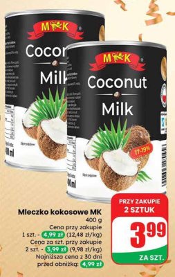 Mleczko kokosowe MK promocja w Dino