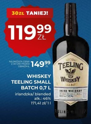 Whiskey Teeling Small Batch 0,7 l promocja w Duży Ben