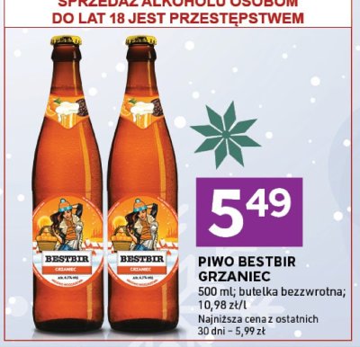 Piwo Bestbir Grzaniec promocja w Stokrotka