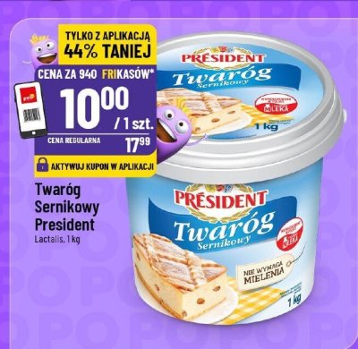 Twaróg Sernikowy President Lactalis promocja w POLOmarket