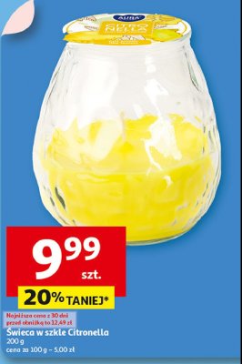 艢wieca ogrodowa citronella Aura fragrances candles promocja