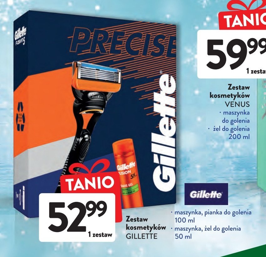 Zestaw w pudełku precise: pianka do golenia sensitive 100 ml + maszynka Gillette zestaw promocja