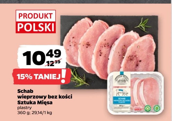 Schab wiieprzowy plastry promocja w Netto