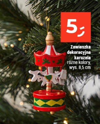 Zawieszka dekoracyjna karuzela różne kolory wys. 8,5 cm promocja w Dealz