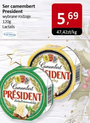 Ser camembert President wybrane rodzaje promocja w Market Point