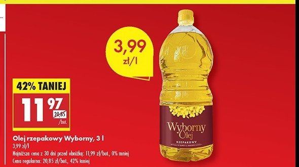 Olej rzepakowy Wyborny promocja