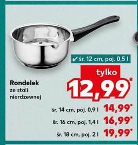 Rondel nierdzewny 12 cm promocja w Kaufland