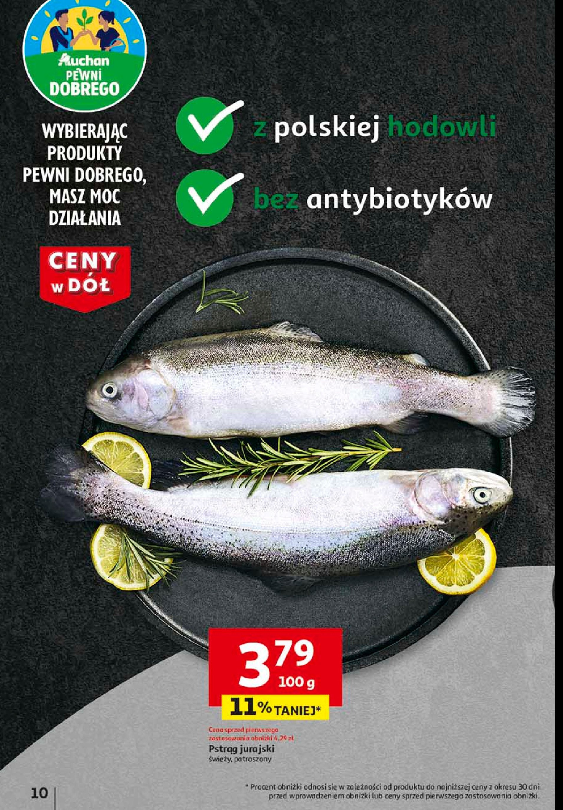 Pstrąg jurajski wędzony Auchan pewni dobrego promocja w Auchan