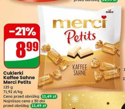 Cukierki Kaffee Sahne Merci Petits promocja w Dino