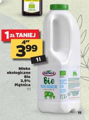 Mleko ekologiczne 3.9% Piątnica promocja