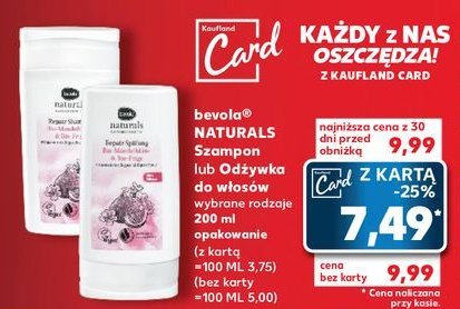 Szampon do włosów repair Bevola naturals promocja