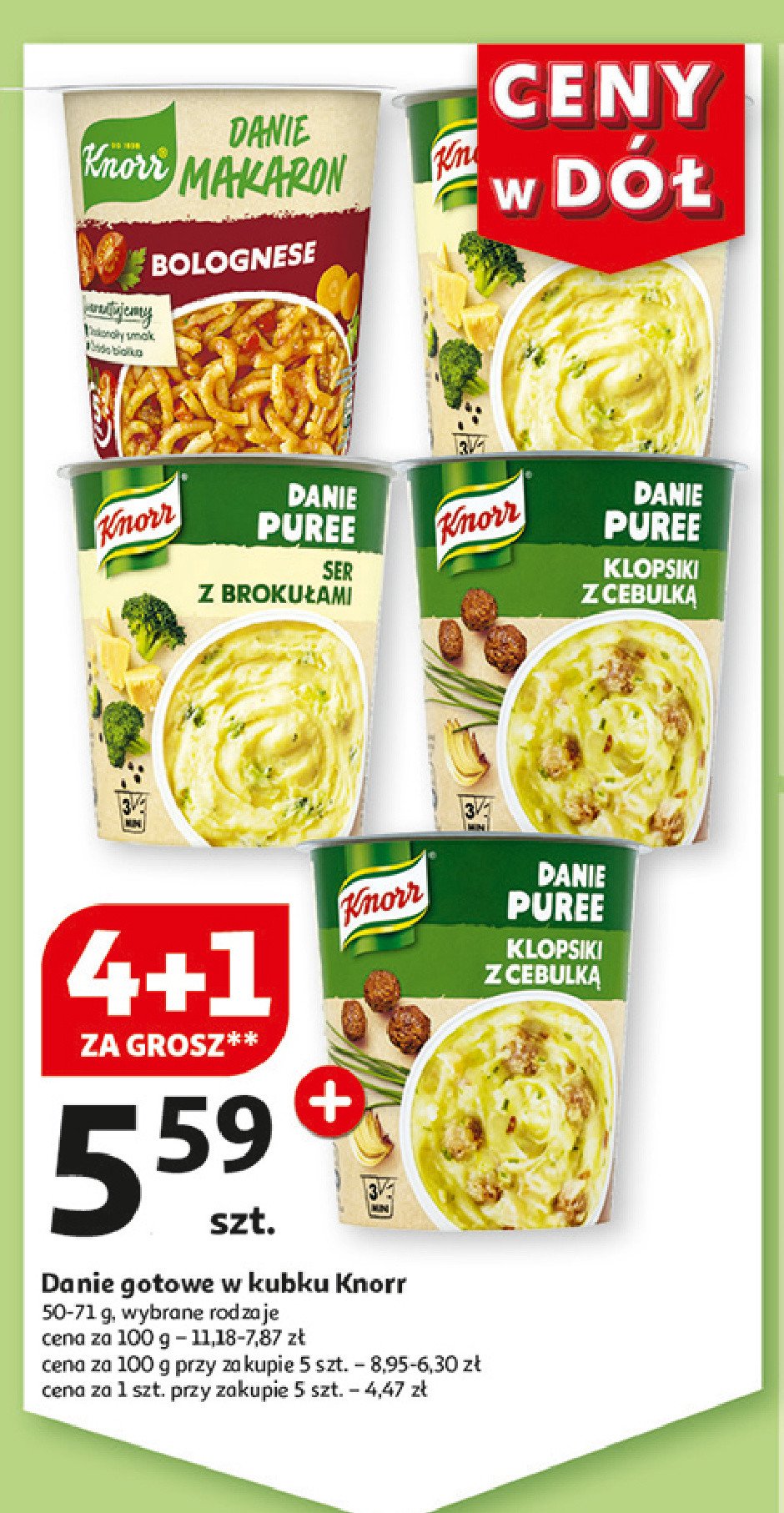 Puree klopsiki z cebulką Knorr danie promocja