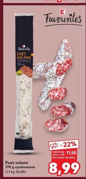 Salami fuet K-classic favourites promocja