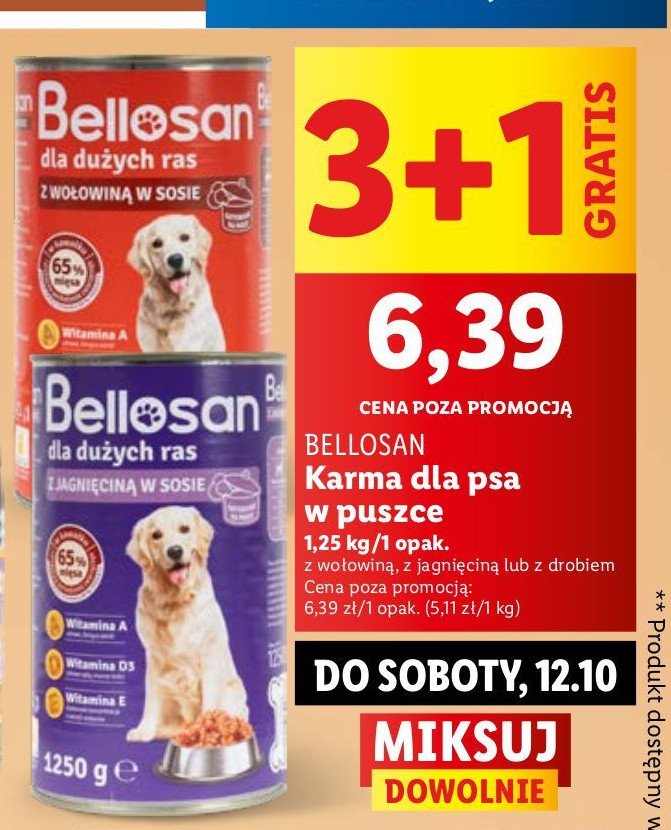 Karma dla psa z drobiem Bellosan promocja