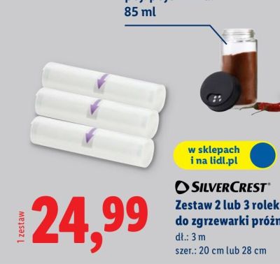 Zestaw 2 lub 3 rolek folii do zgrzewarki próżniowej  promocja w Lidl