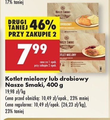 Kotlet drobiowy z marchewką i groszkiem i puree ziemniaczanym Nasze smaki promocja