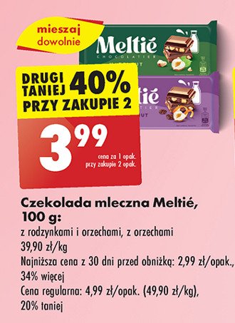 Czekolada gorzka z orzechami laskowymi Meltie promocja