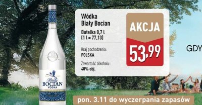 Wódka Biały Bocian promocja w Aldi