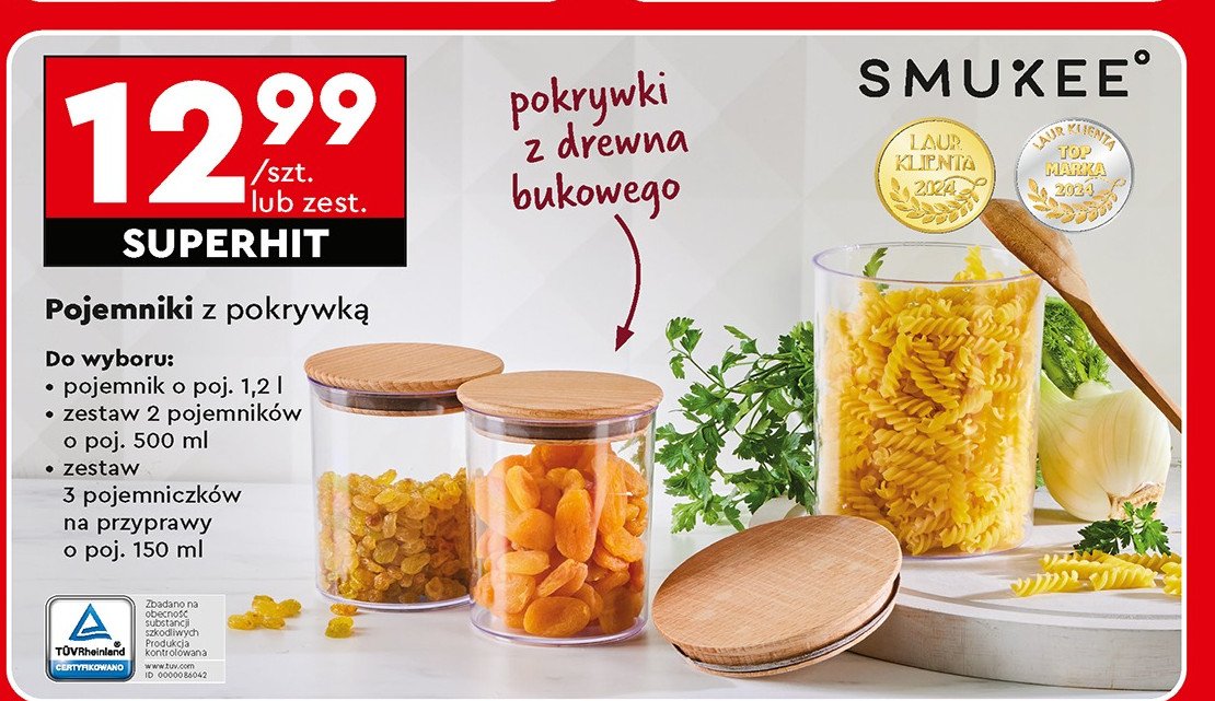 Pojemnik na przyprawy 150 ml Smukee kitchen promocja w Biedronka