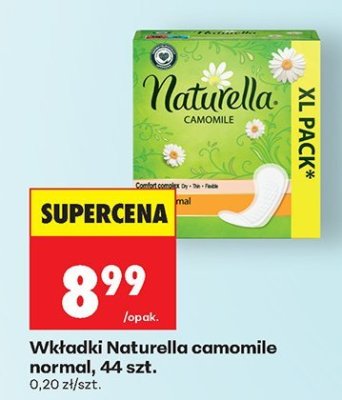 Wkładki Naturella camomile normal, 44 szt. promocja w Biedronka