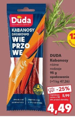 Kabanosy różne rodzaje  promocja w Kaufland