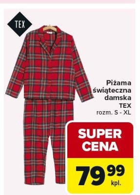 Piżama świąteczna damska TEX promocja w Carrefour