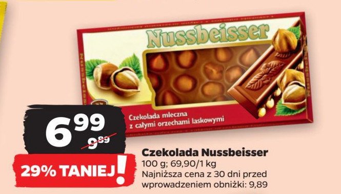 Czekolada mleczna z całymi orzechami Alpen gold nussbeisser promocja w Netto