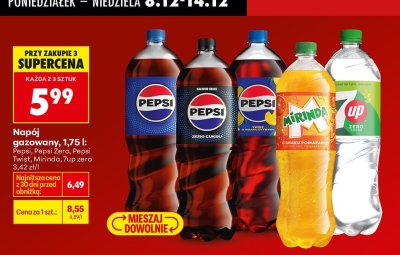 Napój gazowany 7up Zero 1,75l promocja w Biedronka