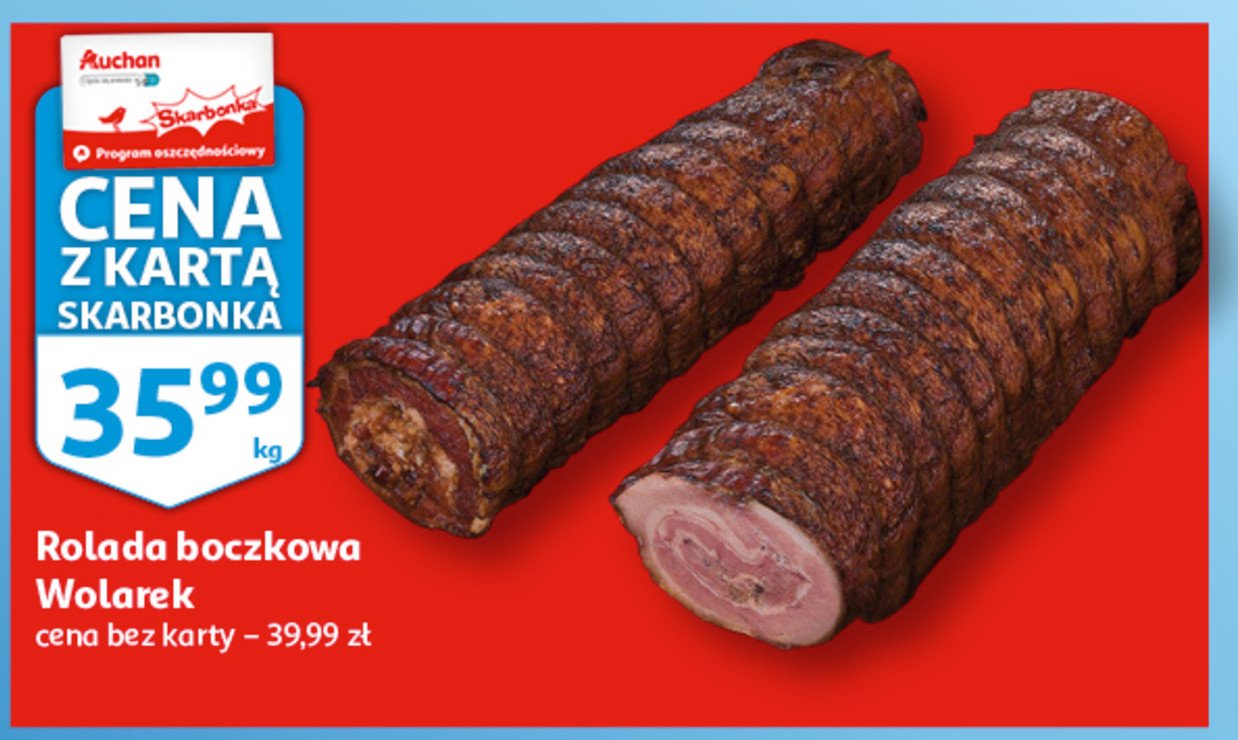 Rolada boczkowa tradycyjnie wędzona Wolarek promocja