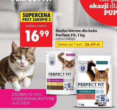 Sucha karma dla kota Perfect Fit, 1 kg promocja w Biedronka
