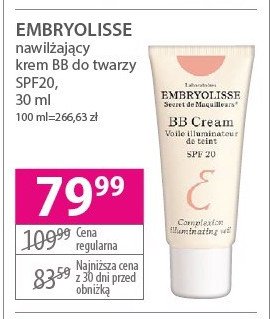 Krem do twarzy bb spf 20 Embryolisse laboratoires secret de maquilleurs promocja