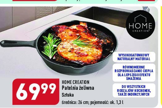 Patelnia żeliwna 26 cm Home creation promocja