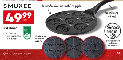 Patelnia do naleśników, placuszków i jajek 26 cm promocja w Biedronka