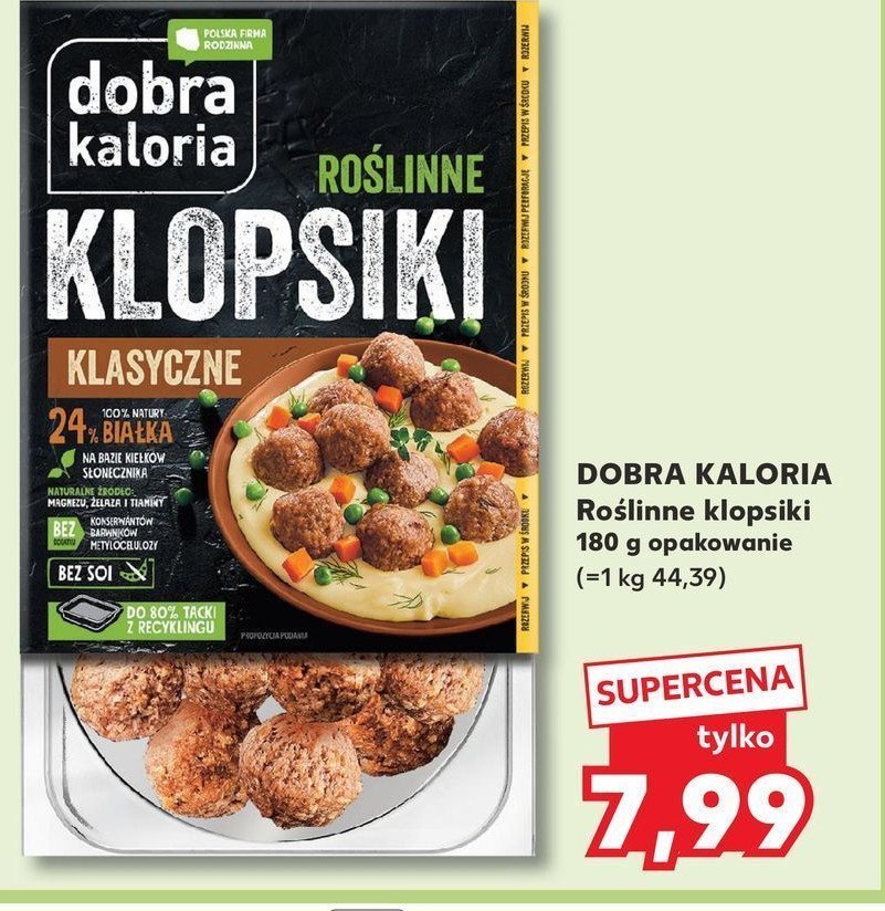 Klopsy klasyczne roślinne Dobra kaloria promocja w Kaufland