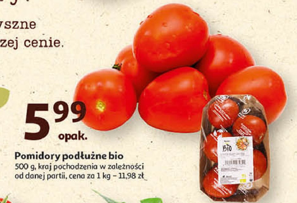 Pomidory bio promocja