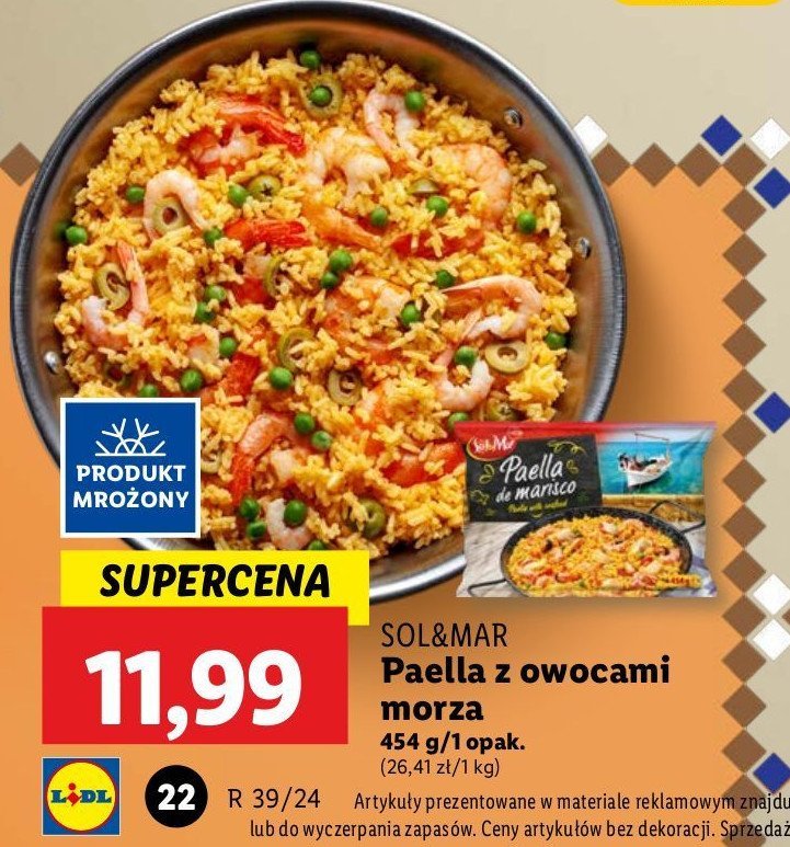 Paella z owocami morza Sol&mar promocja